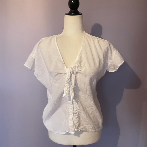 Anthropologie Cloth & Stone Tie-Front Blouse - Picture 5 of 7